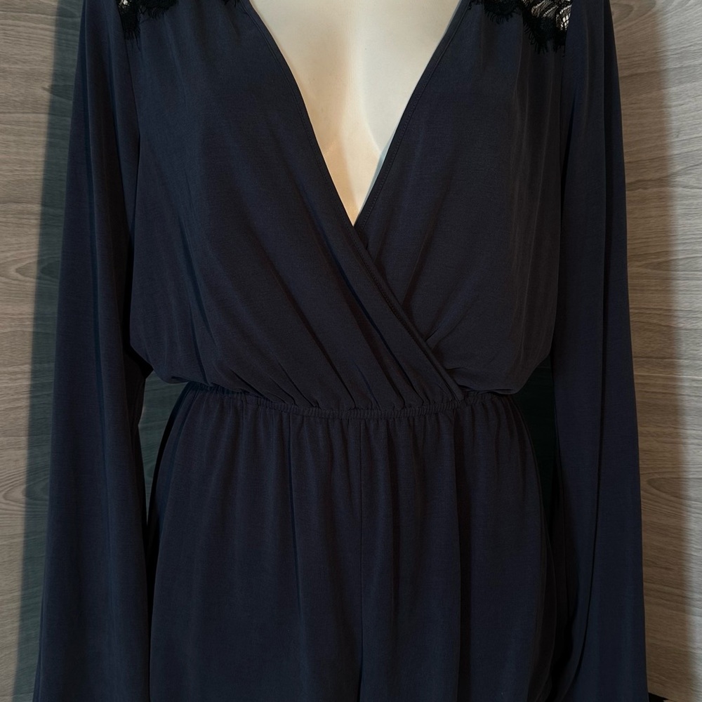 Band of Gypsies Dark Blue Long Sleeve Romper